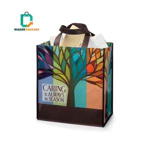 Material Rpet promocional ecológico reutilizable con bolsa de compras con logotipo impreso personalizado - Product Image 2