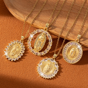 Collar con Colgante de Bambú y Circones, Estilo Retro Elegante, Cadena de Cobre, Joyería Cristiana Deportiva para Mujer - Product Image 1