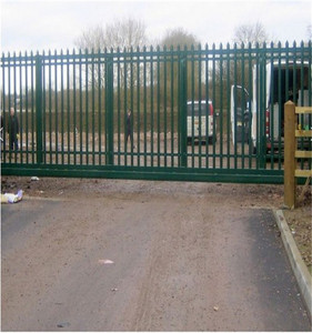 Bên ngoài kim loại cửa trượt dễ dàng lắp ráp rèn sắt đường lái xe cửa trượt với động cơ tự động gấp cửa cho nhà ở - Product Image 2