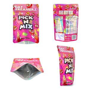 Sacs Mylar personnalisés à impression numérique holographique, refermables, anti-odeur, autoportants, 3,5g 7g 14g 28g 1oz pour l'emballage de bonbons comestibles - Product Image 6