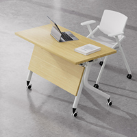 Bureau d'ordinateur pliable et convertible en bois, modèle Mekia, moderne et écologique, réglable, pour usage commercial