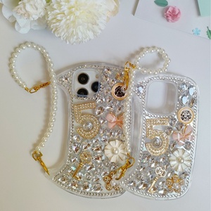 เคสโทรศัพท์แฟชั่นทำด้วยมือประดับเพชรหุ้มห่อสำหรับผู้หญิงปรับแต่งเลขนำโชคของคุณสำหรับ iPhone 17 16 15 14 13 12ฝาครอบป้องกัน - Product Image 3