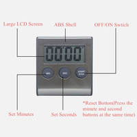 Chronometer Digital Dapur, Digital Timer Dapur Magnetik Digital Layar LCD Magnet Digital Alarm Jam Memasak Menghitung Mundur Stopwatch
