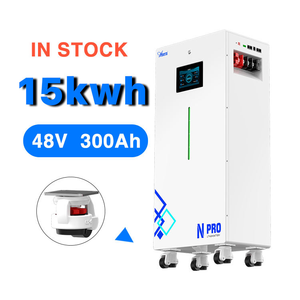 Batterie de stockage d'énergie domestique 15 kWh, 51,2 V 300 Ah, LiFePo4, 48 V, écran tactile, Green Lifepo4, batterie lithium 15 kW avec roues - Product Image 1