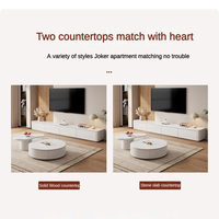 Meuble TV et Table Basse en Bois Massif Écologique – Combinaison Moderne et Minimaliste pour Petits Espaces – Vente Flash