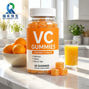 Gummies à mâcher naturelles de qualité supérieure VC 100mg Vitamine C Faible teneur en sucre Faible teneur en sodium Faible teneur en calories Certifiées Halal Complément personnalisable - Product Image 3