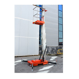 Elevador de aleación de aluminio de doble columna de 8 <span class=keywords><strong>metros</strong></span> <span class=keywords><strong>Escalera</strong></span> plegable eléctrica pequeña Plataforma de elevación móvil para interiores - Product Image 3
