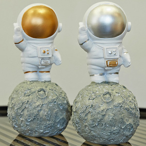 Cute Astronaut Figurines Set Multi Piece Synthetic Resin Modern Home Decor Living Room Desktop Accessories - Product Image 3