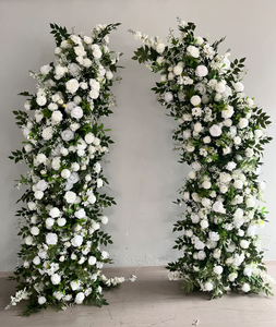 Цветочная композиция для свадебной арки: зеленые и белые цветы, аранжировка из шелковых цветов для свадебного декора - Product Image 1