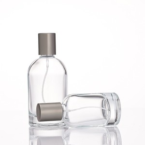 En Stock: Botella de Perfume de Vidrio Transparente de 100 ml, Botellas de Spray Plateadas, Botella de Vidrio de Lujo para Spray - Product Image 4