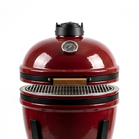 Barbecue au charbon de bois en céramique Kamado de 16 pouces, fumoir portable pour extérieur avec roues