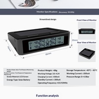 Capteur universel Tpms Système de pression des pneus sans fil solaire de haute précision Mise sous/hors tension automatique