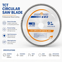 Lame de scie circulaire TCT de 9 pouces (230 mm) à 80 dents pour la coupe du bois, haute précision, coupe lisse, pour le travail du bois
