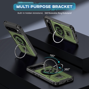 Étui de téléphone portable hybride antichoc magnétique rotatif à 360 degrés avec support métallique en TPU souple et anneau de doigt pour Google Pixel 9A 9 Pro XL - Product Image 6