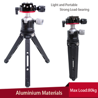 Tripod Kamera Profesional Aluminium Ringan Universal, Tripod Meja Kecil, Gimbal Stabilizer, Lampu LED Ring untuk Camcorder