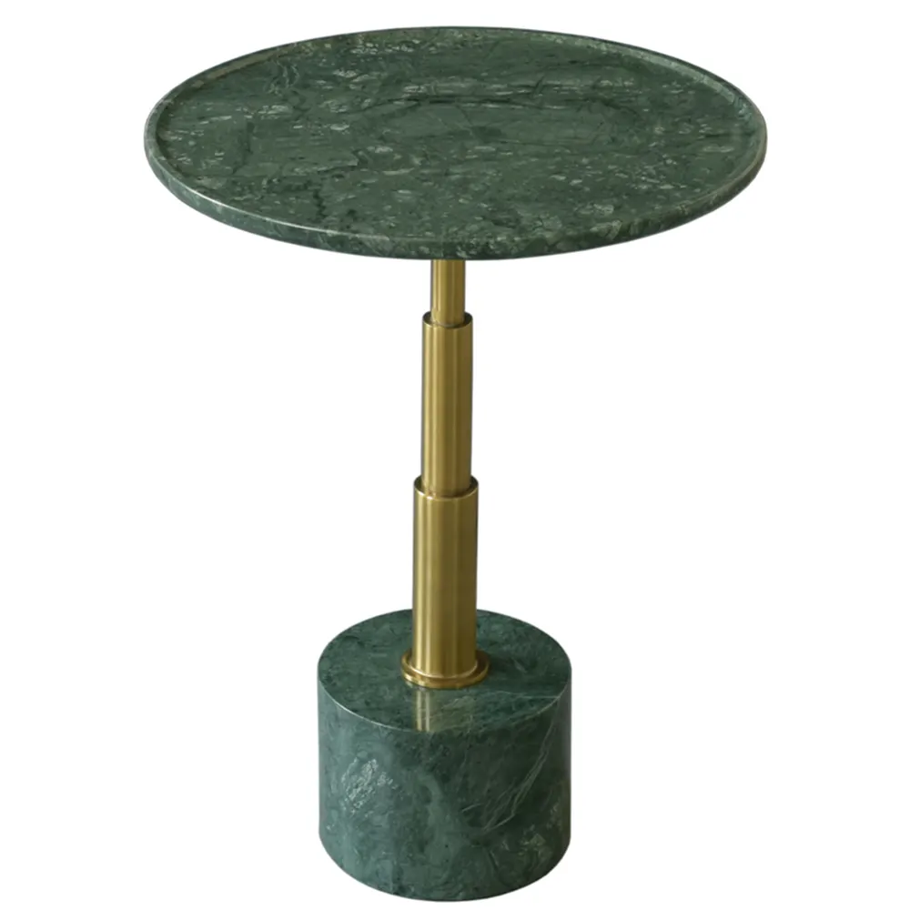 Tavolino di design italiano tavolino in marmo naturale in metallo rotondo in marmo naturale
