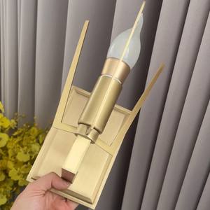 Lámpara de Techo LED de Diseño Nórdico Minimalista, Aplique de Pared de Cristal y Latón Antiguo, Lámpara LED Vintage para Interiores, Baño, Comedor - Product Image 4