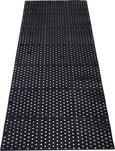Tapis de sol en caoutchouc anti-fatigue avec trous de drainage 83*36*0.4 pouces, tapis amortissant antidérapant, protection de sol robuste - Product Image 1