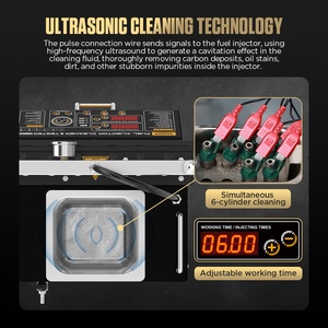 AUTOOL CT450 2000ml 6 cylindres 28 Khz Système FSI EFI Machine de nettoyage et de test des injecteurs de carburant automobile - Product Image 3