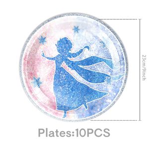 Decoración de Fiesta de Princesas de Dibujos Animados, Pancarta de <span class=keywords><strong>Feliz</strong></span> <span class=keywords><strong>Cumpleaños</strong></span>, Globo de Látex de 12 Pulgadas, Fiesta Infantil, Tierra de las Maravillas Invernal, Vajilla Desechable - Product Image 4