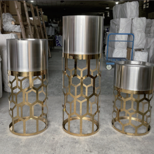 Fabricant <span class=keywords><strong>de</strong></span> pots et jardinières en acier inoxydable sur mesure, vente en gros, grande taille, haute qualité, légers, durables, résistants aux intempéries - Product Image 1