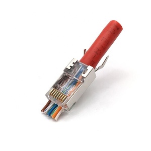<span class=keywords><strong>RJ45</strong></span> kết nối vàng-mạ EZ loại 8P8C cat6A CAT7 mạng FTP cắm PVC Modular cắm đồng che chắn <span class=keywords><strong>RJ45</strong></span> cáp kết nối - Product Image 2