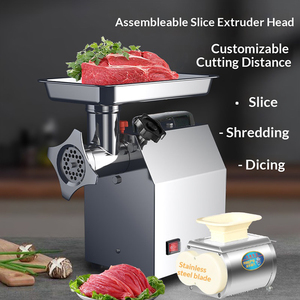 Machine à hacher la <span class=keywords><strong>viande</strong></span> électrique professionnelle en acier inoxydable, <span class=keywords><strong>hachoir</strong></span> à <span class=keywords><strong>viande</strong></span>, poussoir à saucisses, robot culinaire commercial pour cuisine - Product Image 5