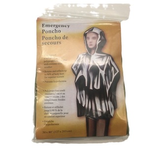 Emergency <b>Poncho</b> Reflective Film 50x80cm Outdoor Camping Rainwear Single Person Universal Use - Product Image 4