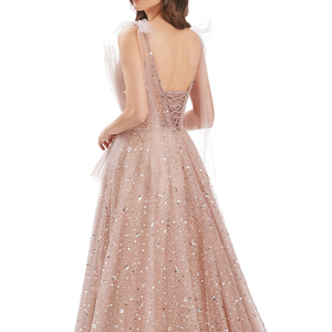 Vestido de Novia Jancember RL144 Clásico Rosa con Cola de Capilla Lleno de Lentejuelas - Product Image 5
