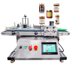 YIMU YM400 Professional Sticker Machine Desktop Automatic 30ml Round Bottle Labeling Machine For Plastic Glass Jar Bottles Small