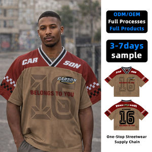 Top Ranking Men's Casual Hip Hop T-<b>shirts</b> Spandex/Polyester Knitted 200g Digital Printing Quick Dry OEM Service Custom <b>Patchwork</b> - Product Image 1