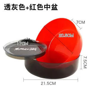 Boyuan - Bandeja Magnética para Cebo Suelto, Dispensador de Cebo, Color Gris Translúcido, Pequeña, 220 mm de Diámetro, Multiusos - Product Image 3