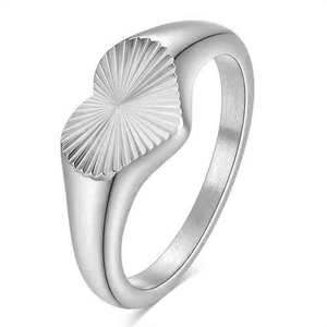 Heart Shape Stainless Steel <b>Ring</b> 9mm Minimalist Women's Jewelry Gift Fashion <b>Rings</b> - Product Image 5