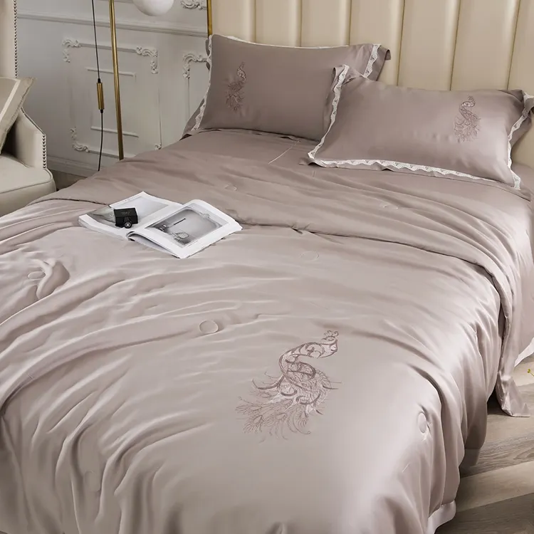 Дизайнерское роскошное стеганое одеяло, Простое Элегантное Королевское одинарное покрывало серии Wanxiang, подкладки для кровати из тенсела