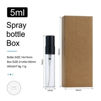 Vente en gros 3ml 5ml 20ml mini flacons ronds en verre rechargeables échantillon 10 ml bouteille en verre de parfum avec boîte personnalisée