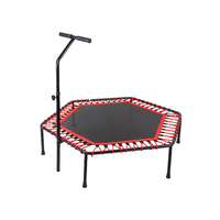 Trampolín Elástico Hexagonal de PVC para Interiores, Modelo Pumpkin WQ, de Alta Calidad, sin Red de Protección, Salto Libre