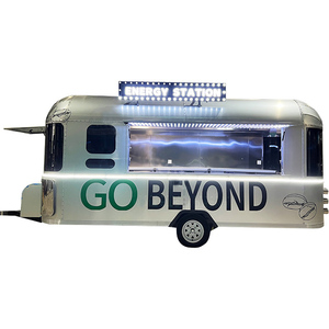 Remorque de cuisine de rue portable en acier inoxydable entièrement équipée avec table de travail et évier. - Product Image 6