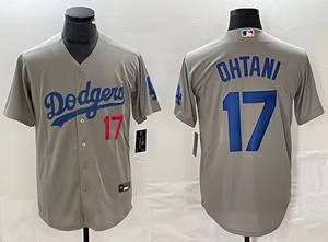 2025 baru dijahit Los Angeles Jersey bisbol OHTANI 17 dengan semua Logo untuk pria - Product Image 4