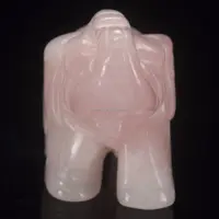 Cavred Cristal quartz Rose Figurines D'animaux en cristal Sculpté éléphant à vendre