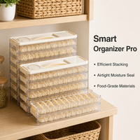Boîte à raviolis de qualité alimentaire, résistante aux chocs, pour rangement latéral de réfrigérateur, optimisation de l'espace et organisation, en plastique