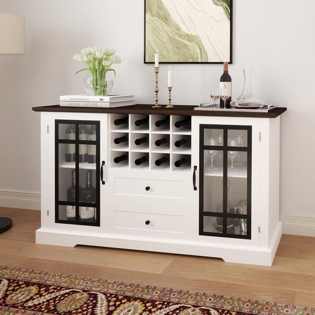 Luxury Modern Wine Coffee Bar Cabinet Storage and Wooden Wine Cabinet for Living Room