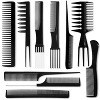 Logo personnalisé coupe de cheveux professionnelle Cape de barbier imperméable Salon Cape avec 10 pièces ensemble de peigne de coiffure