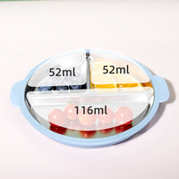 Tazón Infantil de Acero Inoxidable de Doble Pared con Aislamiento, con Base de Silicona Antideslizante, Vajilla Resistente al Calor con Diseño Impreso