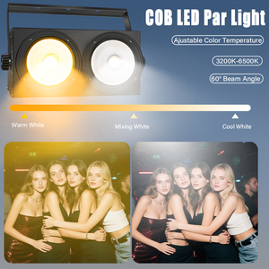 Faro LED COB da 200W, 2x100W, per illuminazione scenica, bianco freddo e caldo 2in1, LED COB, DMX, per DJ, feste, matrimoni, luci follow spot - Product Image 3