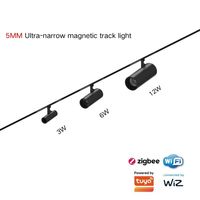 Projecteur de piste magnétique Ultra-mince de 5mm 24V basse tension Angle réglable Zigbee Smart Light 3000K-6000K éclairage de piste accordable