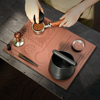 Nouveau Tapis de Tamponnage pour Espresso 2026, Tapis de Bar à Café en Silicone pour Porte-filtres, Protection de Comptoir en PVC pour Tamper à Café