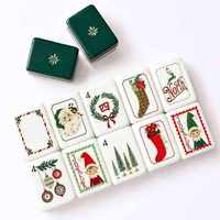 En stock – Nouveau mini jeu de Mahjong de voyage gravé en acrylique de luxe, 160 tuiles Americana