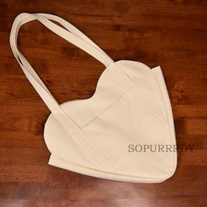 Custom Logo Heart Shape <b>Canvas</b> <b>Tote</b> Bag-Extra Big Shopping Beach <b>Totes</b> Bags Reusable Grocery Plain Solid Bag - Product Image 5
