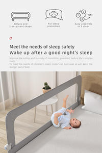 Barrière de lit pliable et réglable pour bébé, protection anti-chute pour tout-petits, nourrissons et enfants, protection de lit - Product Image 3