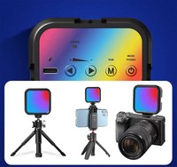 Lampe d'appoint LED RVB portable pour téléphones portables, tablettes et mini-caméras selfie, en ABS, pour la photographie et les vidéos YouTube